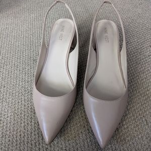 Nine West Block Heel Slingbacks - Blush - Size 10